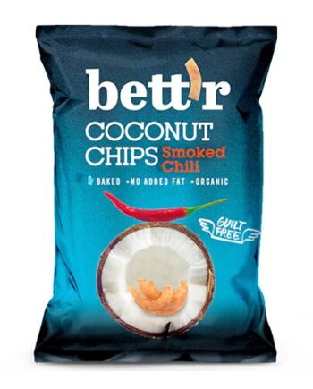 Kokos Chips Med Røget Chili øko  40 Gram