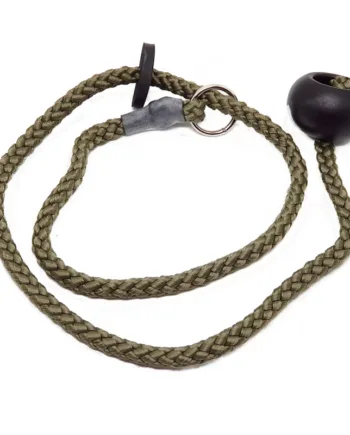 Kort Hundesnor Med Knop Retrieverline Olivengrøn  68 Cm Lang