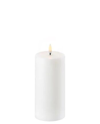 Led Bloklys  Nordic White  Smooth    8x15 Cm