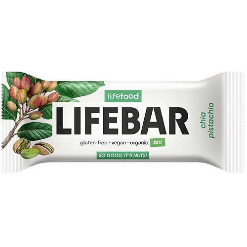 Lifebar Chia Pistacie Raw økologisk 40 Gram