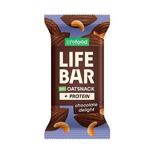 Lifebar Havre Snack Protein Chocolate Delight økologisk 40 Gram