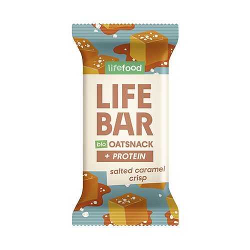Lifebar Havre Snack Protein Salted Caramel Crisp økologisk 40 Gram