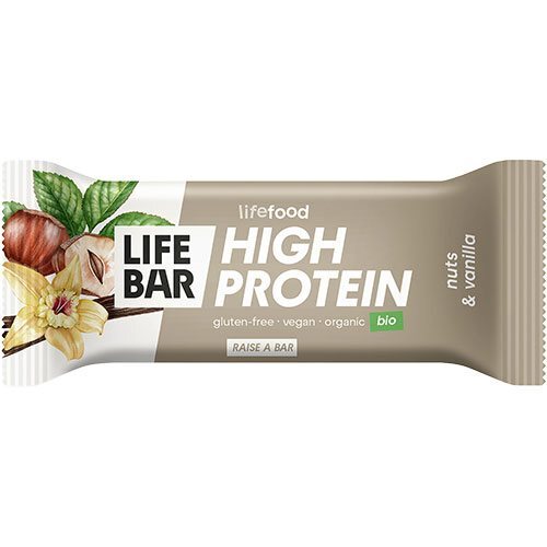 Lifebar Proteinbar    Nødder Og Vanilje økologisk 40 Gram