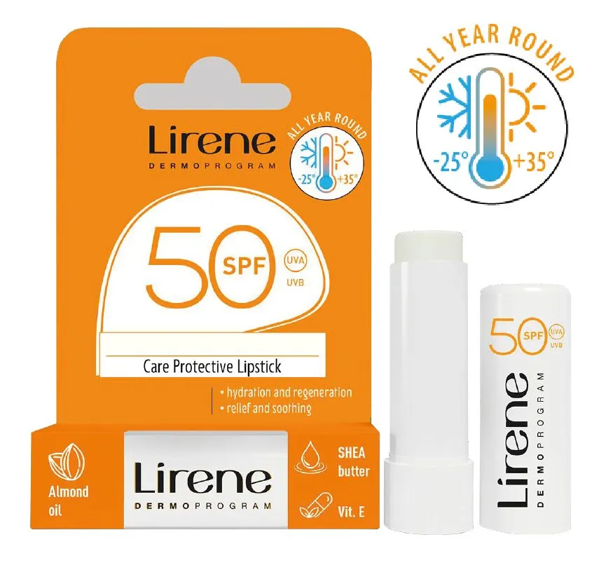 Lirene Solbeskyttende Og Fugtgivende Læbepomade Spf50