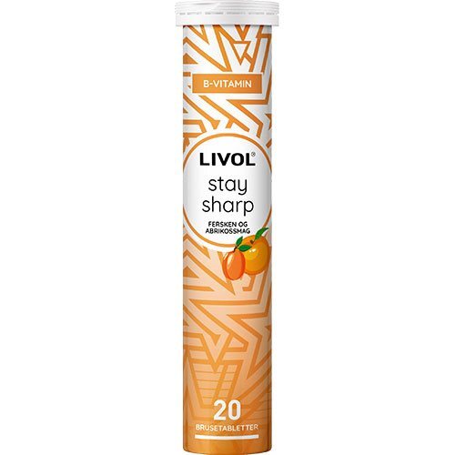 Livol Stay Sharp  Fersken Og Abrikossmag 20 Tabletter