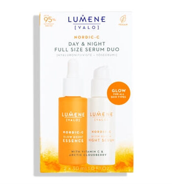 Lumene Nordic-  Glow Day   Night Full Size Serum Duo     60 Ml