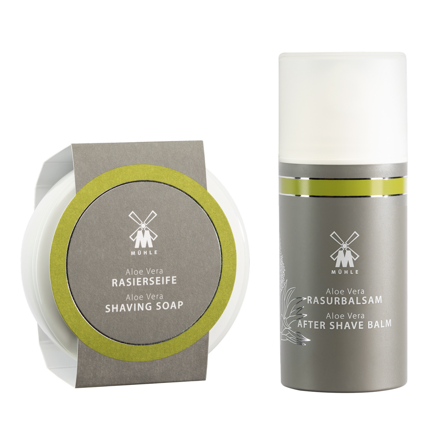 Mühle Shaving Aloe Vera Sæt  Barbersæbe Og Aftershave Balm