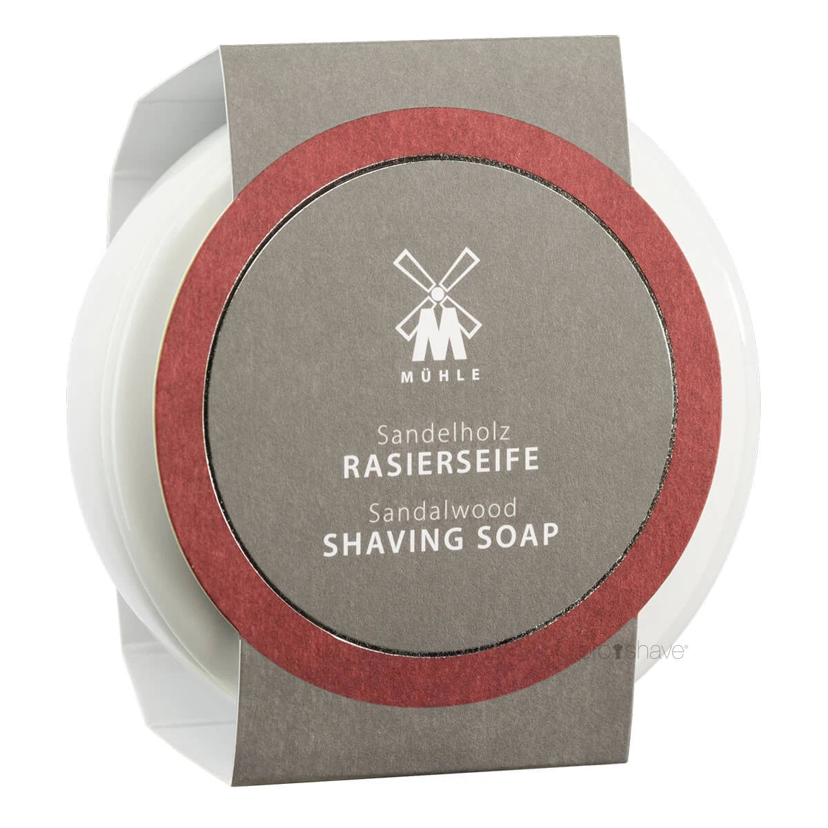 Mühle Shaving Barbersæbe   Porcelænsskål  Sandeltræ  65 Gr