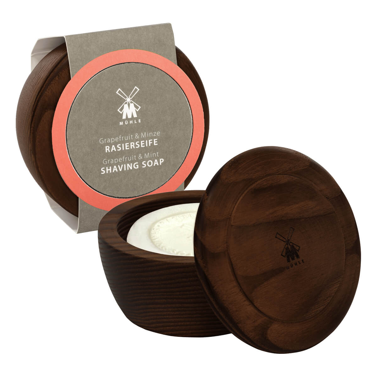 Mühle Shaving Barbersæbe Træskål Grapefrugt Mint 65 Gr