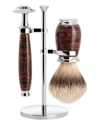 Mühle Shaving Barbersæt Med De-skraber  Barberkost Og Holder  Purist  Ebonite