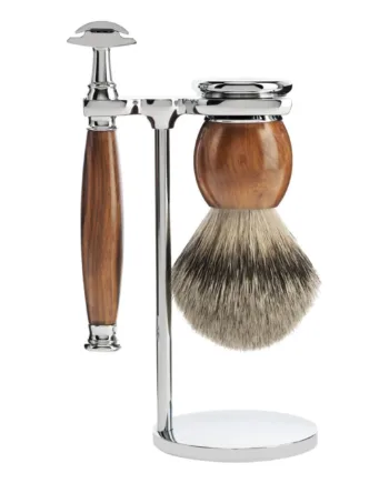 Mühle Shaving Barbersæt Med De-skraber  Barberkost Og Holder  Sophist  Ironwood