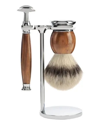 Mühle Shaving Barbersæt Med De-skraber  Fibre Barberkost Og Holder  Sophist  Ironwood