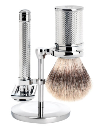 Mühle Shaving Barbersæt Med De-skraber  åben Kam  Silvertip Fibreâ  Barberkost Og Holder  Traditional