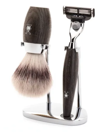 Mühle Shaving Barbersæt Med Mach3 Skraber  Børste Og Holder  Kosmo  Moseeg