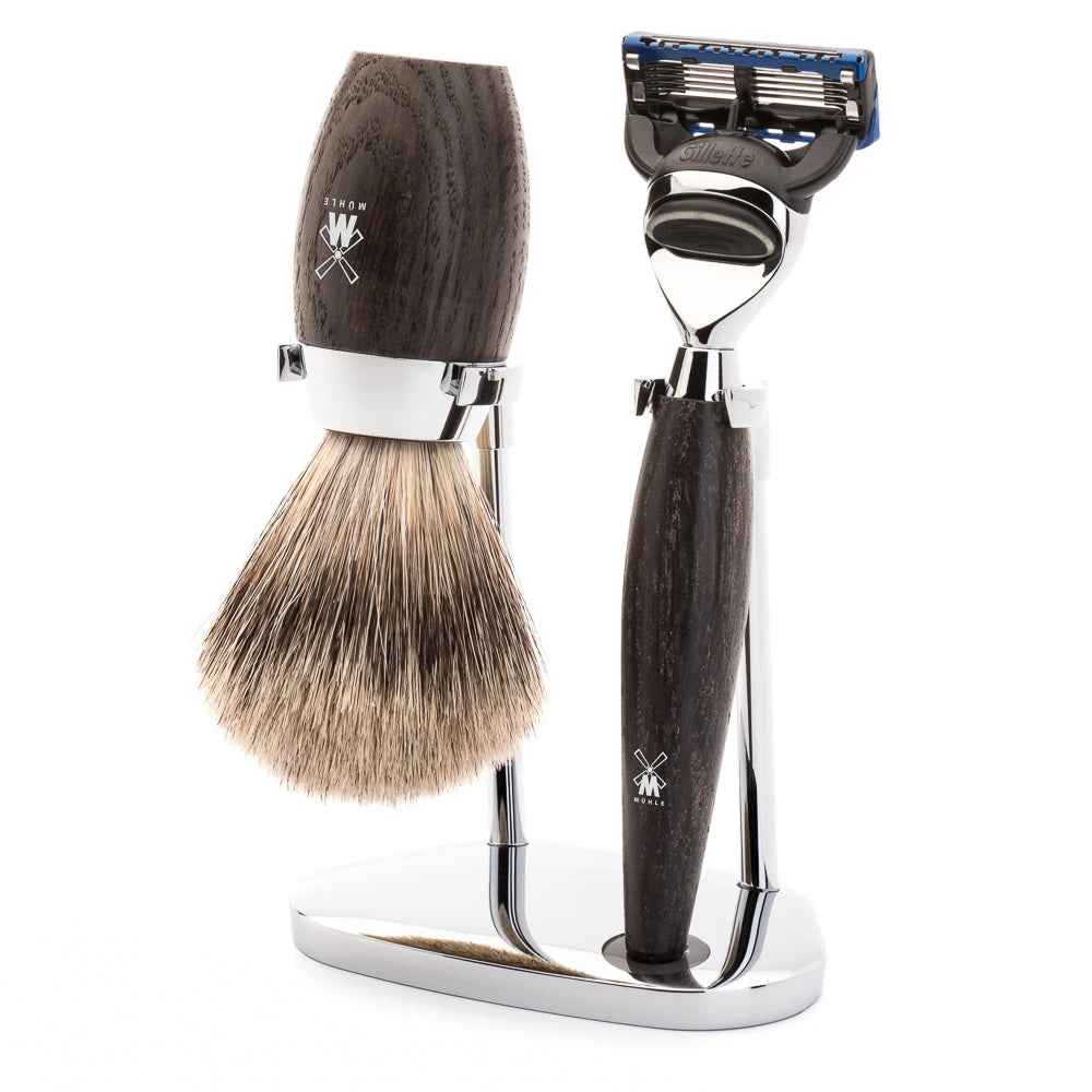 Mühle Shaving Barbersæt Med Skraber  Barberkost Og Holder  Kosmo  Moseeg