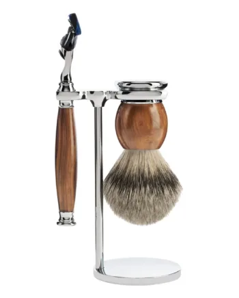 Mühle Shaving Barbersæt Med Skraber  Barberkost Og Holder  Sophist  Ironwood