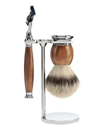 Mühle Shaving Barbersæt Med Skraber  Fibre Barberkost Og Holder  Sophist  Ironwood