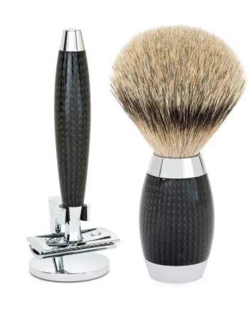 Mühle Shaving Edition No     Barbersæt Med De-skraber  Silvertip Badger Barberkost Og Holder Til Skraber  Carbon