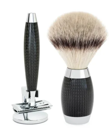 Mühle Shaving Edition No     Barbersæt Med De-skraber  Silvertip Fibreâ  Barberkost Og Holder Til Skraber  Carbon