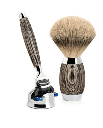 Mühle Shaving Edition No     Barbersæt Med Skraber  Barberkost Og Holder Til Skraber  Moseeg   Sterling Sølv