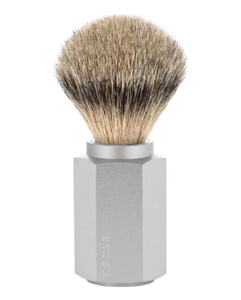 Mühle Shaving Mark Braun Silvertip Badger Barberkost  21 Mm  Hexagon  Sølv Aluminum