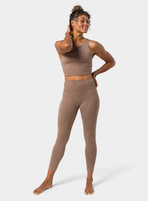 Manduka Quot Dhara Quot Hight Waist Leggings Lions Mane Heather Str