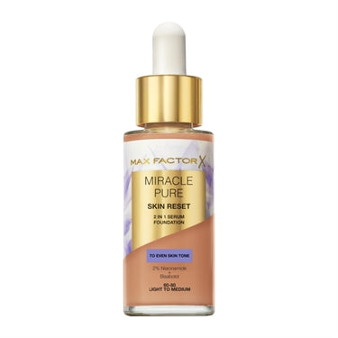 Max Factor Miracle Pure Skin Reset   In   Serum Foundation 60-80 Light To Medium 30 Ml
