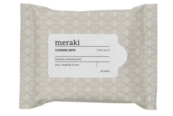 Meraki Opfriskende Renseservietter  Aloe Vera  50 Gms Spunlace  20 Stk Pk