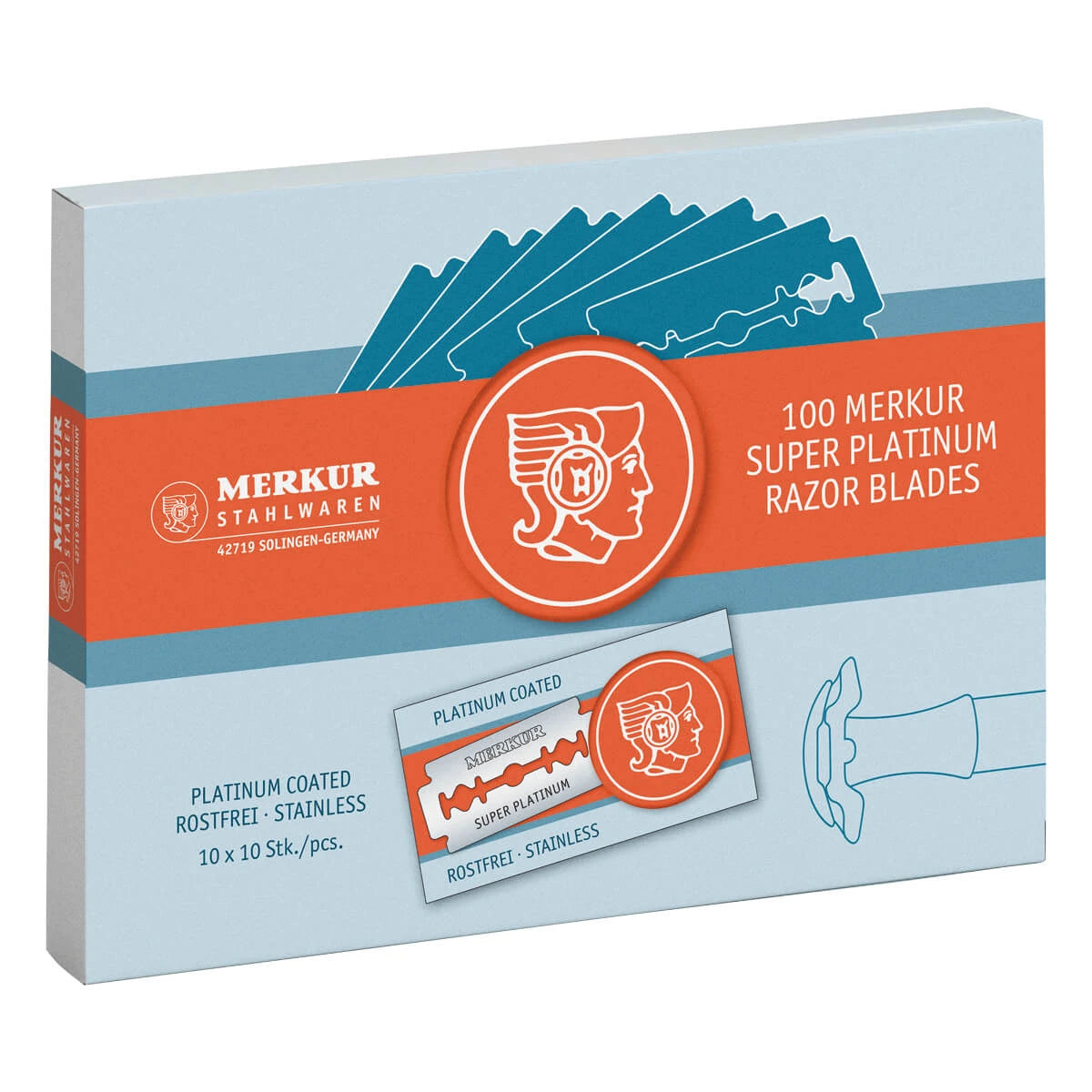 Merkur Super Platinum De-barberblade Stang 10x10 Stk 100 Stk