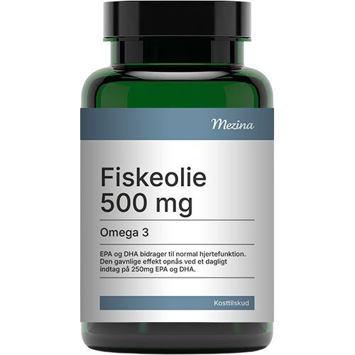 Mezina Fiskeolie Omega-  500 Mg 180 Kapsler