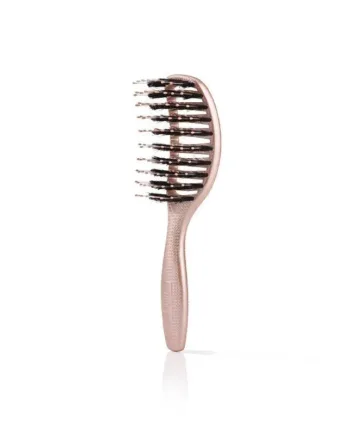 Mini Curvy Brush Hårbørste Med Vildsvinehår Shiny Rose