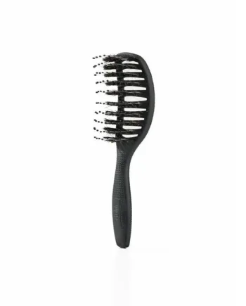 Mini Curvy Brush Hårbørste Med Vildsvinehår Soft Black
