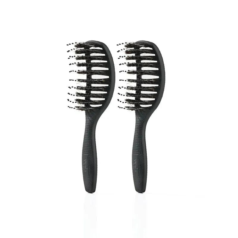 Mini Curvy Brush Hårbørste Med Vildsvinehår Stk Soft Black Spar 16