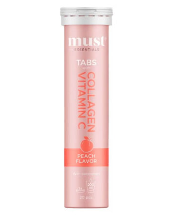 Must Essentials Collagen   Vitamin   Tabs Peach 20 Stk