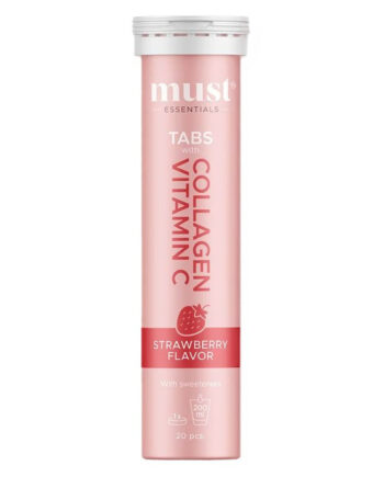 Must Essentials Collagen   Vitamin   Tabs Strawberry 20 Stk