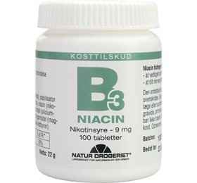 Natur-drogeriet B3 Niacin Nikotinsyre   Mg  Bull  100 Tab