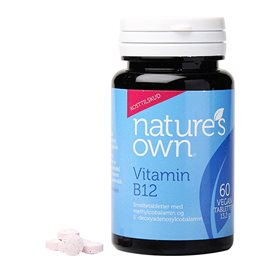 Natures Own Vitamin B12 Vegan Smeltetablet 60 Tab