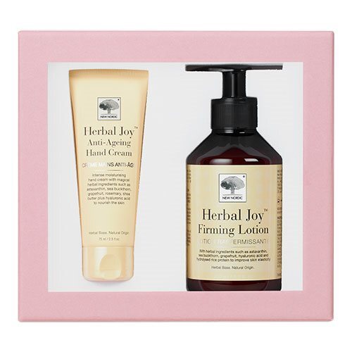 New Nordic Herbal Joy Gaveæske Herbal Joy Hand Cream 75 Ml Firming Lotion 250 Ml