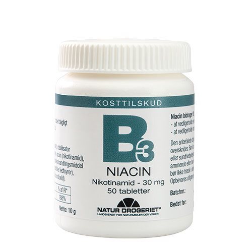 Niacin  Amid  B3 30 Mg 50 Tabl