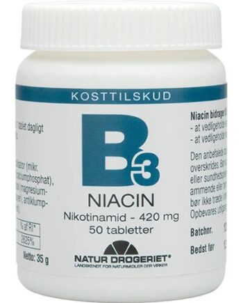 Niacin  Nikotinamid  420 Mg 50 Tabletter