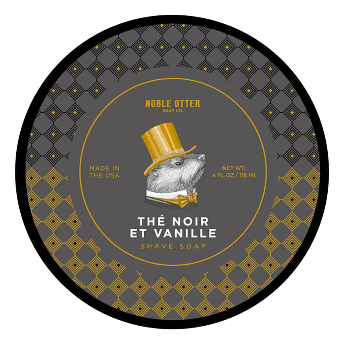 Noble Otter Barbersæbe Thé Noir Et Vanille 118 Ml