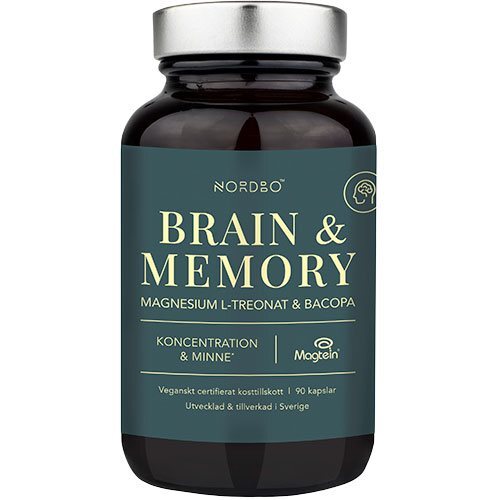 Nordbo Brain   Memory Magnesium 90 Kapsler