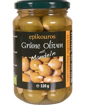 Oliven Grønne   Mandler øko  320 Gram