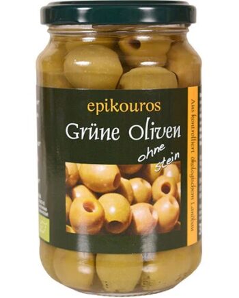 Oliven Grønne   Sten Græsk øko  315 Gram