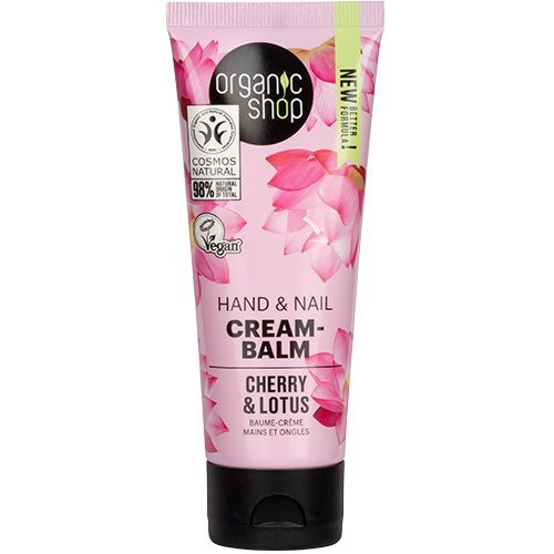 Organic Shop Hand   Nail Cream-balm Cherry   Lotus 75 Ml