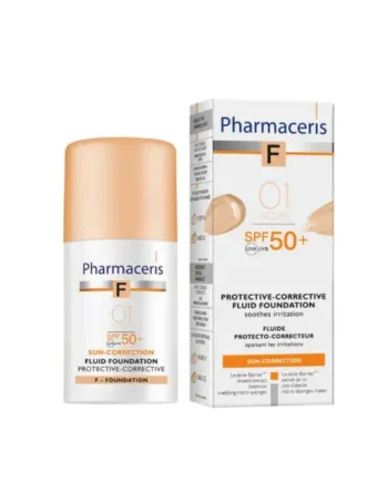 Pharmaceris   Beskyttende Foundation Til Problematisk Hud  Spf 50  Ivory 01  30ml