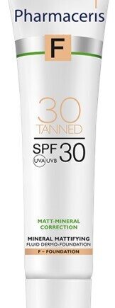 Pharmaceris   Matterende Foundation  Spf30 Tanned 30  30ml