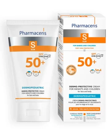 Pharmaceris   Solbeskyttende Creme Til Ansigt Og Krop Til Babyer Og Børn  Spf 50  125ml