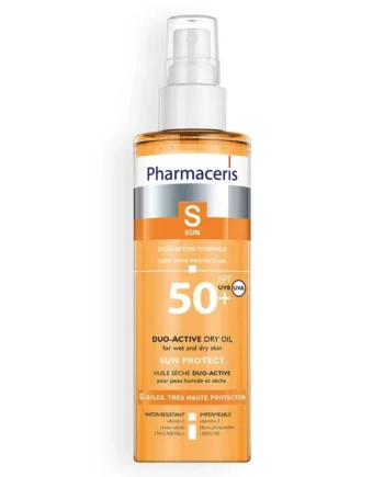Pharmaceris   Solbeskyttende Olie Med Duoaktiv Formular Til Våd Og Tør Hud  Spf 50  200ml