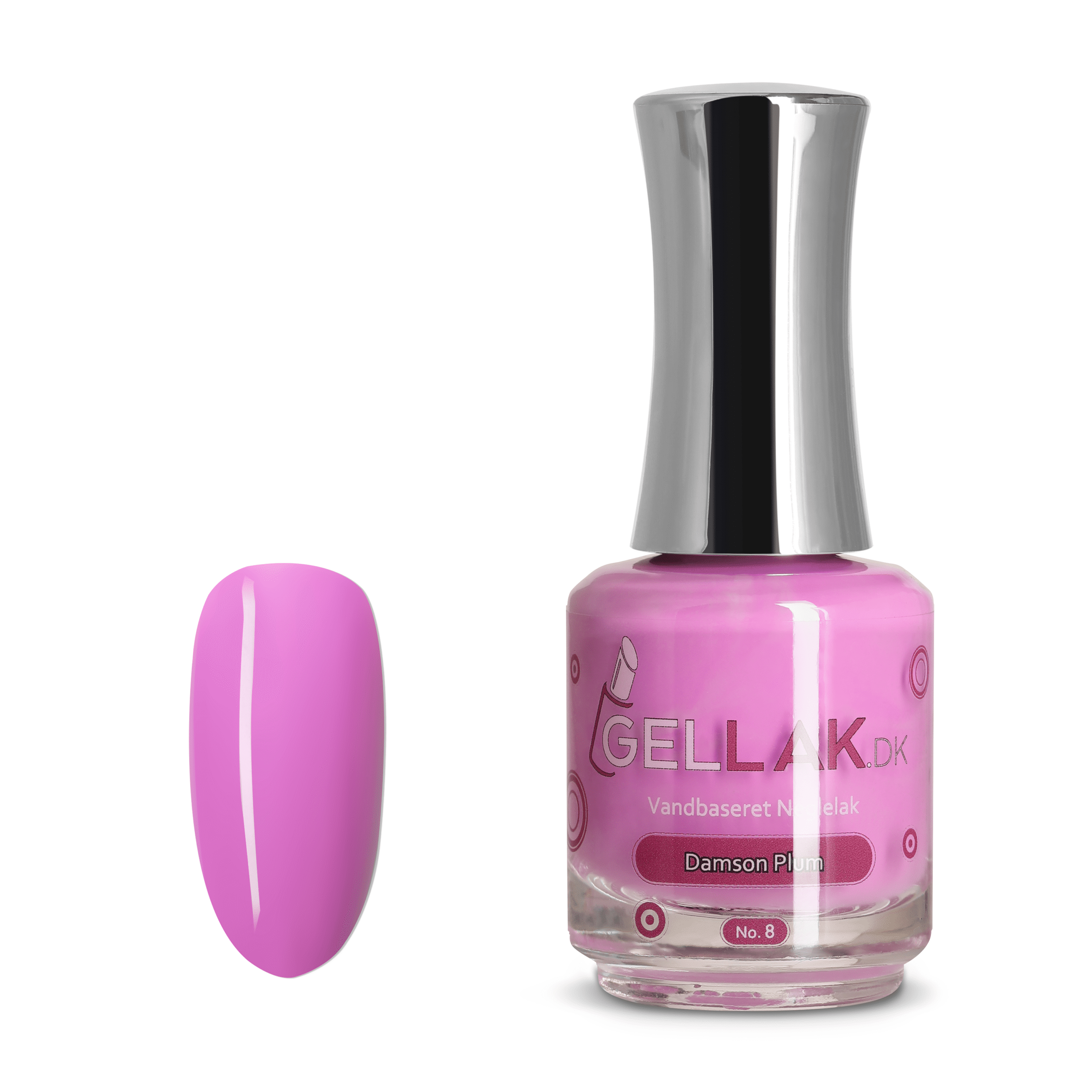 Pink Vandbaseret Neglelak Quot Damson Plum Quot No 15 Ml Gellak Dk